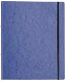 Ringbuch Pressspan - A4, 2-Ring, Ring-Ø 16mm, Gummizug, blau