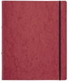 Ringbuch Pressspan - A4, 2-Ring, Ring-Ø 16mm, Gummizug, rot