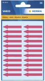 4143 Hinweisetiketten Pfeile leuchtrot 38x7 mm 88 Stück