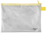 Reißverschlusstaschen - transparent/gelb, A5, 250 x 180 mm