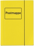 Sammelmappe VELOCOLOR® mit Aufdruck Postmappe, DIN A4, Karton glanzkaschiert, gelb