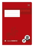 Heft PREMIUM LIN 10 - A5, 16 Blatt, 90 g/qm, kariert mit Rand