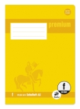 Heft PREMIUM LIN f - A5, 16 Blatt, 90 g/qm, rautiert mit Rand