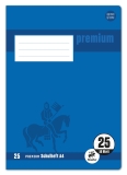 Heft PREMIUM LIN 25 - A4, 16 Blatt, 90 g/qm, PREMIUM LIN iert mit Rand