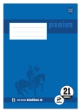 Schulblock PREMIUM LIN 21 - A4, 50 Blatt, 90 g/qm, liniert