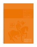 Collegeblock Premium LIN 25 - A4, 80 Blatt, 90 g/qm, orange, liniert mit Rand aussen