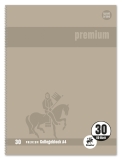 Collegeblock Premium LIN 30 - A4, 80 Blatt, 90 g/qm, grau, blanko
