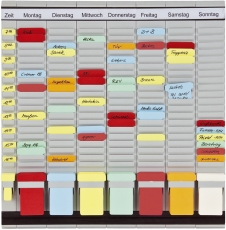 T-Kartentafel OfficePlaner - 7 Spalten à 20 Schlitze, 47,4 x 49 cm