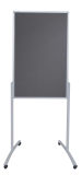 Kombi-Moderationstafel PRO - 78 x 125 cm, Stahl/Filz, Hoch/Querformat, höhenverstellbar, grau