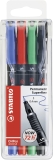 Folienstift - OHPen universal - permanent superfein - 4er Pack - grün, rot, blau, schwarz