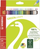 Umweltfreundlicher Buntstift - GREENcolors - 24er Pack - mit 24 verschiedenen Farben