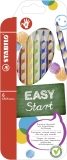 Ergonomischer Buntstift für Rechtshänder - EASYcolors - 6er Pack - mit 6 verschiedenen Farben