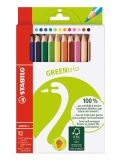 Umweltfreundlicher Dreikant-Buntstift - GREENtrio - 12er Pack - mit 12 verschiedenen Farben