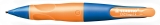 Ergonomischer Druck-Bleistift für Rechtshänder - EASYergo 1.4 in ultramarinblau/neonorange - Einzelstift - inklusive 3 dünner Minen - Härtegrad HB