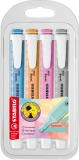 Textmarker swing® cool Pastel - Etui mit 4 Stiften, sortiert