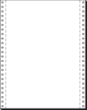 DIN-Computerpapier, 1fach, 12x240 mm (A4 hoch), längsperforiert, 2000 Blatt