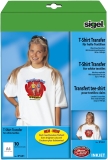 InkJet Transfer Folien für T-Shirts, für helle Textilien, 10 Folien