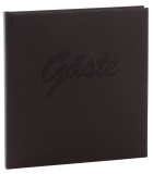 Gästebuch Roma - 23 x 25 cm, 176 Seiten, Leder schwarz