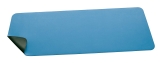 Schreibunterlage Lederimitat - 80 x 30 cm, einrollbar, doppelseitig nutzbar, blau/grün