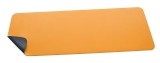 Schreibunterlage Lederimitat - 80 x 30 cm, einrollbar, doppelseitig nutzbar, gelb/grau