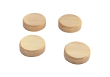 NeoDym-Magnete - rund, Holz, beige, 4 Stück