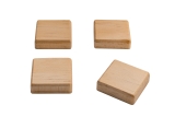 NeoDym-Magnete - quadratisch, Holz, beige, 4 Stück