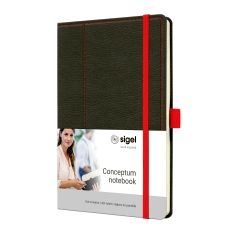 Notizbuch Conceptum ca. A5 194 S. Dot-Lineatur 80g/m², Casual grey-red