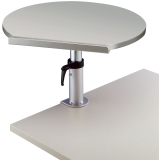 Ergonomisches Tischpult, Tragkraft 30 kg, Platte aus meleminharzbeschichtet grau