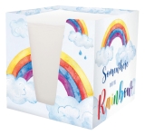 Notizklotz Rainbow - 900 Blatt, 70 g/qm, weiß, 92 x 92 x 92 mm