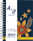 Notizbuch Orient Flowers - A6, liniert, 48 Blatt, Register A-Z