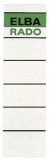 Einsteck-Rückenschilder - breit/kurz, weiß, 10 Stück, grüner Logoaufdruck