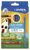 Farbstifte Super Ferby 12 Stück im Etui lackiert dreiflächig