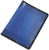 Fächermappe - 13 Taschen, 250 Blatt, PP, transluzent blau