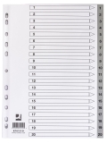 Zahlenregister - 1 - 20, PP, A4, 20 Blatt + Indexblatt, grau