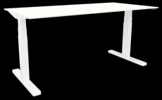 Schreibtisch elektrisch höhenverstellbar, 160x80cm, weiß/weiß