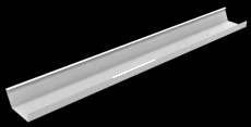 Kabelwanne, 135cm, Stahl, schwarz