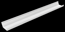 Kabelwanne, 135cm, Stahl, silber