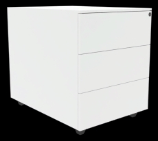 Rollcontainer 3 Laden, Stahl, silber