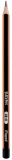 Bleistift BLACKPEPS - 2B, schwarz/orange