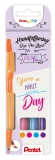 Faserschreiber Brush Pen - 0,2-2,0 mm, 4er Pack sortiert