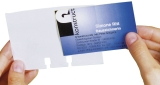 Visitenkarten-Ersatzhüllen VISIFIX® FLIP/DESK, PVC, für Karten 104 x 72 mm, transparent