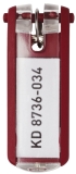 Schlüsselanhänger KEY CLIP - rot - Beutel mit 6 Stück