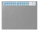 Schreibunterlage mit Jahreskalender - PVC, 650 x 520 mm, grau