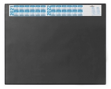 Schreibunterlage mit Jahreskalender - PVC, 650 x 520 mm, schwarz