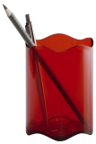 Stifteköcher TREND - 80 x 102 mm, transparent rot