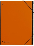 Pultordner Trend - 12 Fächer, Eckspanngummi, orange