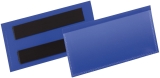 Kennzeichnungstasche - magnetisch, 100 x 38 mm, PP, dokumentenecht, dunkelblau, 50 Stück