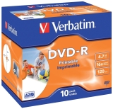 DVD-R Jewelcase printable - 4,7GB/120Min, 16-fach, 10 Stück