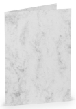 Coloretti Doppelkarte - A6 hoch, 5 Stück, grau marmora