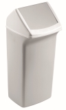 Abfallbehälter DURABIN 40L + Schwingklappe - weiß/grau